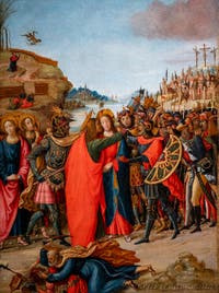 Maestro di Marradi, Cattura di Cristo, 1500-1510, alla Galleria degli Uffizi, Firenze, Italia
