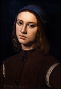 Perugino, Ritratto di un giovane uomo, 1494, alla Galleria degli Uffizi a Firenze in Italia