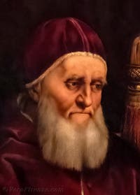 Raffaello, Ritratto di papa Giulio II della Rovere, Galleria degli Uffizi a Firenze