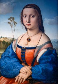 Raffaello, Ritratto di Maddalena Strozzi Doni, 1504-1505, Galleria degli Uffizi a Firenze, Italia