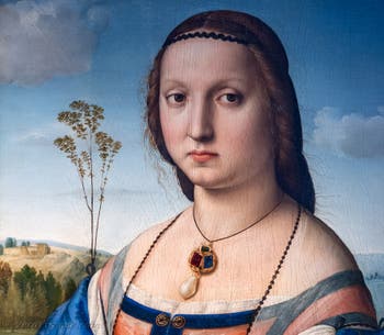 Raffaello, Ritratto di Maddalena Strozzi Doni, 1504-1505, Galleria degli Uffizi a Firenze, Italia