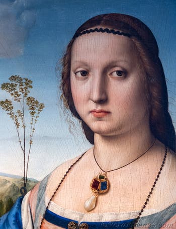 Raffaello, Ritratto di Maddalena Strozzi Doni, 1504-1505, Galleria degli Uffizi a Firenze, Italia