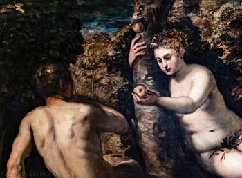 Tintoretto, La tentazione di Adamo ed Eva, alle Gallerie dell’Accademia di Venezia, in Italia