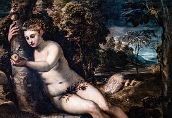 Tintoretto, La tentazione di Adamo ed Eva, alle Gallerie dell’Accademia di Venezia, in Italia