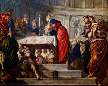 Tintoretto, La Presentazione di Gesù al Tempio, alle Gallerie dell'Accademia a Venezia, in Italia