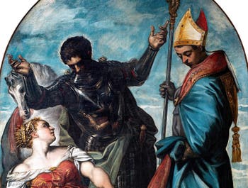 Tintoretto, San Luigi, San Giorgio e la principessa Santa Margherita di Antiochia, alle Gallerie dell'Accademia di Venezia, in Italia