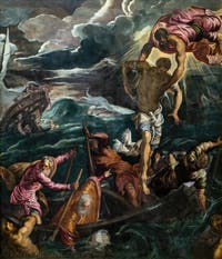Tintoretto, San Marco salva un saraceno dal naufragio, alle Gallerie dell'Accademia di Venezia, in Italia