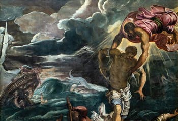 Tintoretto, San Marco salva un saraceno dal naufragio, alle Gallerie dell'Accademia di Venezia, in Italia
