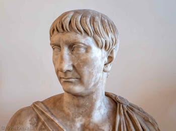 L'imperatore Traiano, tipo decennale, al Museo Archeologico di Venezia, in Italia