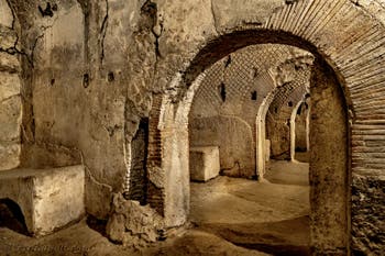Criptoportico della Neapolis sotterranea sotto la Basilica di San Lorenzo Maggiore a Napoli, in Italia