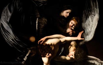 Caravaggio, le sette opere di misericordia, Pio Monte della Misericordia a Napoli, in Italia