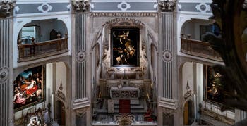 Caravaggio, le sette opere di misericordia, Pio Monte della Misericordia a Napoli, in Italia