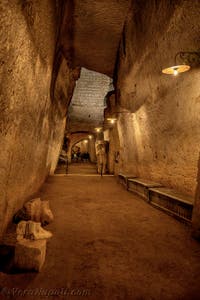 Il tunnel e le sale della Galleria Borbonica, il tunnel dei Borboni a Napoli, in Italia
