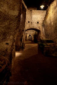 Il tunnel e le sale della Galleria Borbonica, il tunnel dei Borboni a Napoli, in Italia