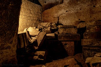 Il tunnel e le sale della Galleria Borbonica, il tunnel dei Borboni a Napoli, in Italia