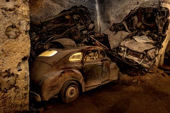 Il tunnel e le sale della Galleria Borbonica, il tunnel dei Borboni a Napoli, in Italia
