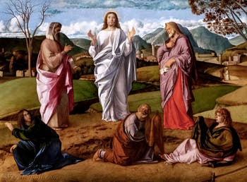 Giovanni Bellini, Trasfigurazione di Cristo, Museo Capodimonte a Napoli, Italia