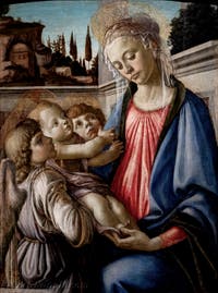 Botticelli, Madonna con Bambino e due angeli, Museo di Capodimonte a Napoli, Italia