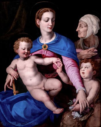 Bronzino, Madonna con Bambino, San Giovanni bambino e Santa Elisabetta, Museo di Capodimonte a Napoli, Italia