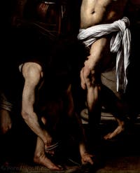 Caravaggio, La flagellazione di Cristo, Museo Capodimonte a Napoli, Italia