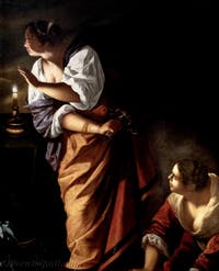 Artemisia Gentileschi, Giuditta e la sua ancella con la testa di Oloferne, Museo di Capodimonte a Napoli, in Italia
