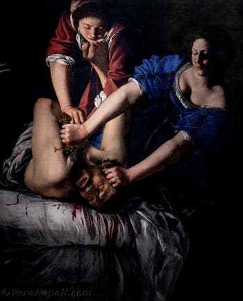 Artemisia Gentileschi, Giuditta che decapita Oloferne, Museo di Capodimonte a Napoli, in Italia