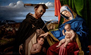 Lorenzo Lotto, Madonna con Bambino e San Pietro Martire, Museo di Capodimonte a Napoli, in Italia
