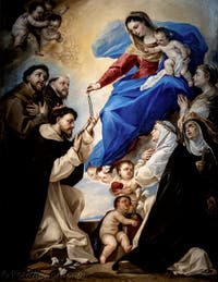 Luca Giordano, La Madonna del Rosario, Museo di Capodimonte a Napoli, in Italia