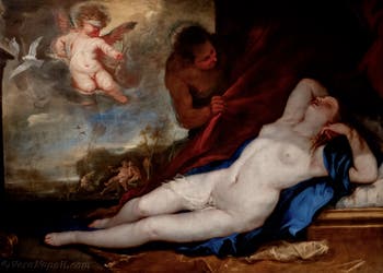 Luca Giordano, Venere addormentata e Cupido, Museo di Capodimonte a Napoli, in Italia