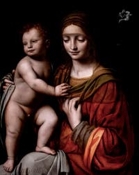 Bernardino Luini, Madonna con Bambino, Museo di Capodimonte a Napoli, in Italia