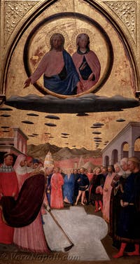 Masolino da Panicale, Fondazione della chiesa di Santa Maria Maggiore a Roma, Museo di Capodimonte a Napoli, in Italia