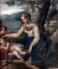 Parmigianino, La Sacra Famiglia con San Giovanni Battista, Museo di Capodimonte a Napoli, in Italia