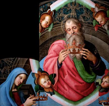 Raffaello, Il Padre eterno e la Vergine, Museo di Capodimonte a Napoli, in Italia