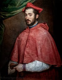 Tiziano, Il cardinale Alessandro Farnese, Museo di Capodimonte a Napoli, in Italia