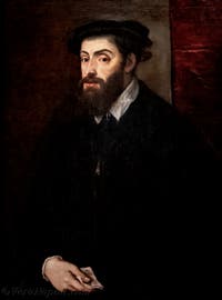 Tiziano, Ritratto di Carlo V con il Toson d'oro, Museo di Capodimonte a Napoli, in Italia