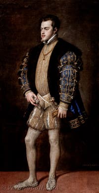 Tiziano, Filippo II, re di Spagna, Museo di Capodimonte a Napoli, in Italia