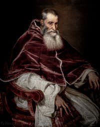 Tiziano, Papa Paolo III a capo scoperto, Museo di Capodimonte a Napoli, in Italia