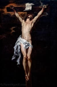 Van Dyck, Cristo crocifisso, Museo di Capodimonte a Napoli, in Italia
