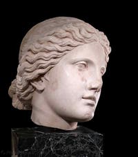 Testa di Afrodite, Museo Archeologico presso la Galleria d'Italia a Napoli, in Italia