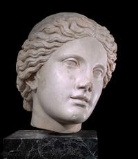 Testa di Afrodite, Museo Archeologico presso la Galleria d'Italia a Napoli, in Italia