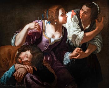 Artemisia Gentileschi, Sansone e Dalila, Galleria d’Italia Zevallos a Napoli, in Italia