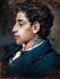 Gaetano Esposito, Ritratto del pittore Vincenzo Migliaro, Galleria d'Italia Zevallos a Napoli, in Italia