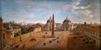 Gaspar Adriaensz Van Wittel, detto Vanvitelli, Veduta di Roma con Piazza del Popolo, Galleria d’Italia Zevallos a Napoli, in Italia