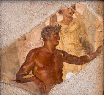 Affresco di Achille seduto, Pompei, Cubiculo, Museo Archeologico di Napoli