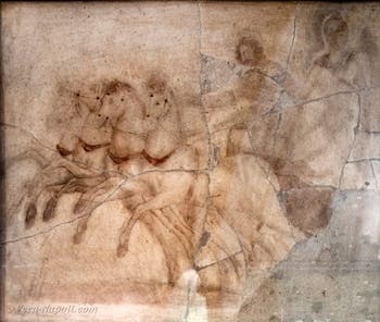 Affresco Apobate corsa dei carri, Ercolano, Museo Archeologico di Napoli
