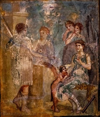 Artemide e la ninfa Callisto, Pompei, Casa Cornelius Diadumenus