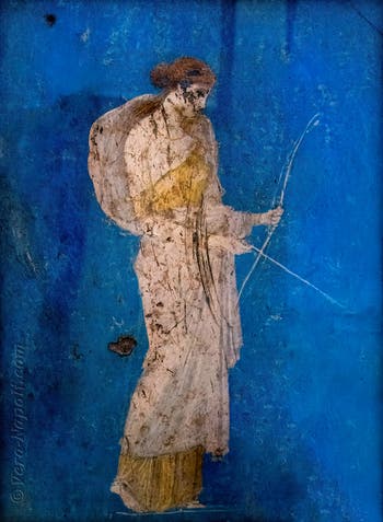 Affresco Artemide, Stabiae, Villa Arianna, Museo Archeologico di Napoli