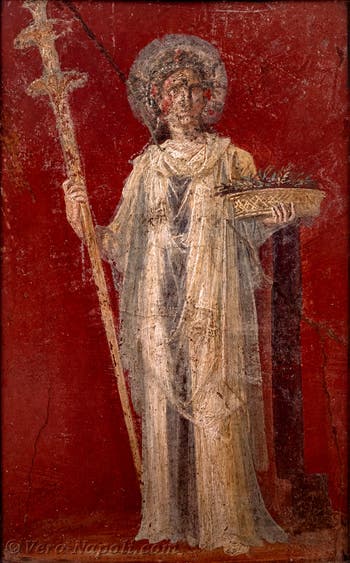 Affresco della dea Cerere, Pompei, Casa dei Dioscuri, Museo Archeologico di Napoli