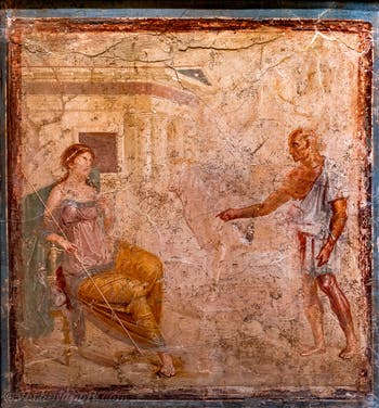 Affresco Dedalo e Pasifae, Pompei, Museo Archeologico di Napoli