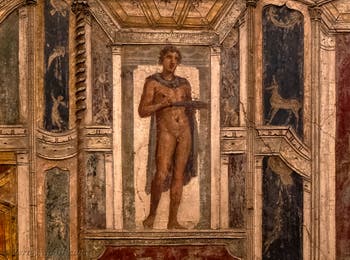 Affresco di Dioniso, Satiri e ninfe, Pompei, Casa di Meleagro, Museo Archeologico di Napoli